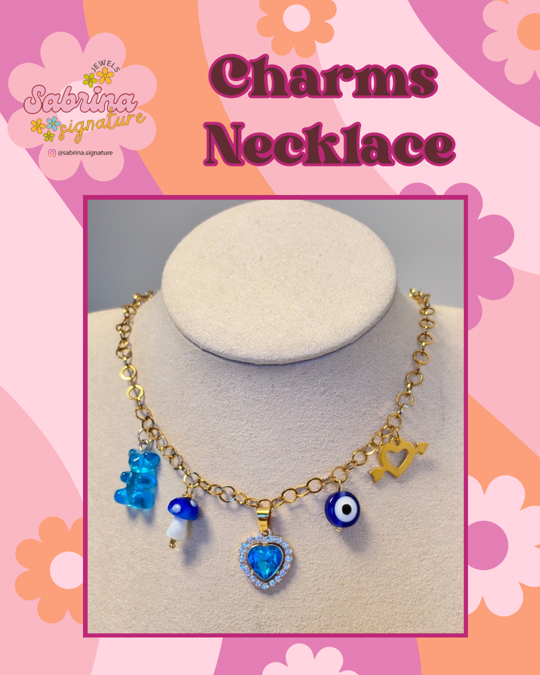 Blue Charm Necklace