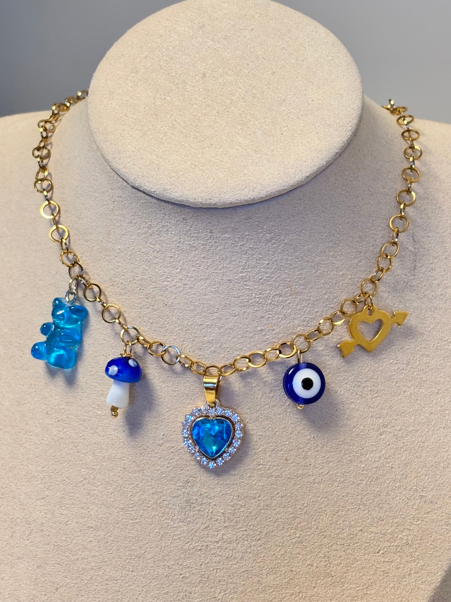 Blue Charm Necklace