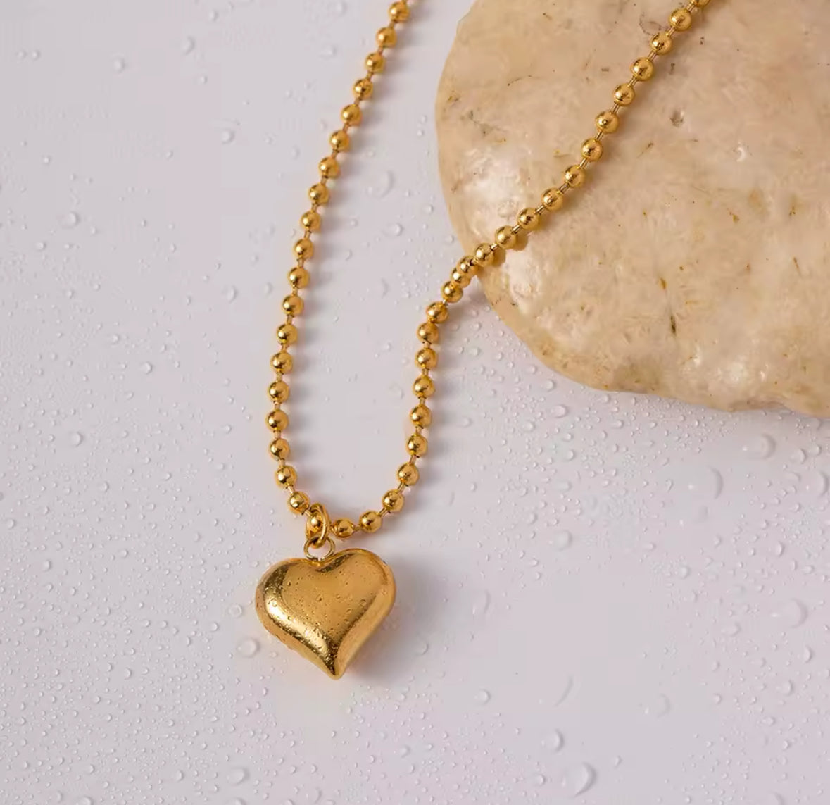 Big Gold Heart Necklace