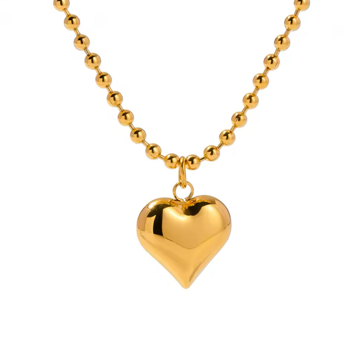 Big Gold Heart Necklace