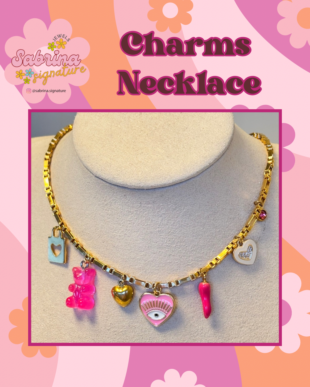 Fuchsia Charms Necklace