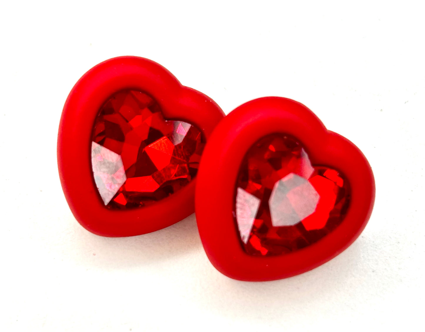 Small Heart Crystal Earrigns