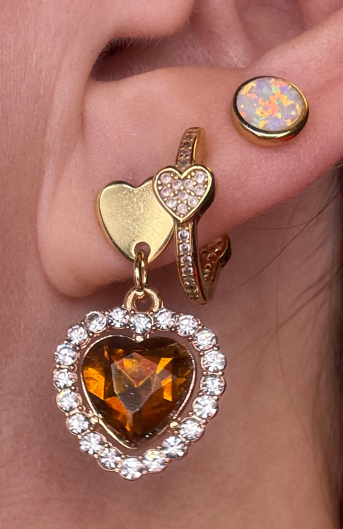 Crystal Hearth Earrings