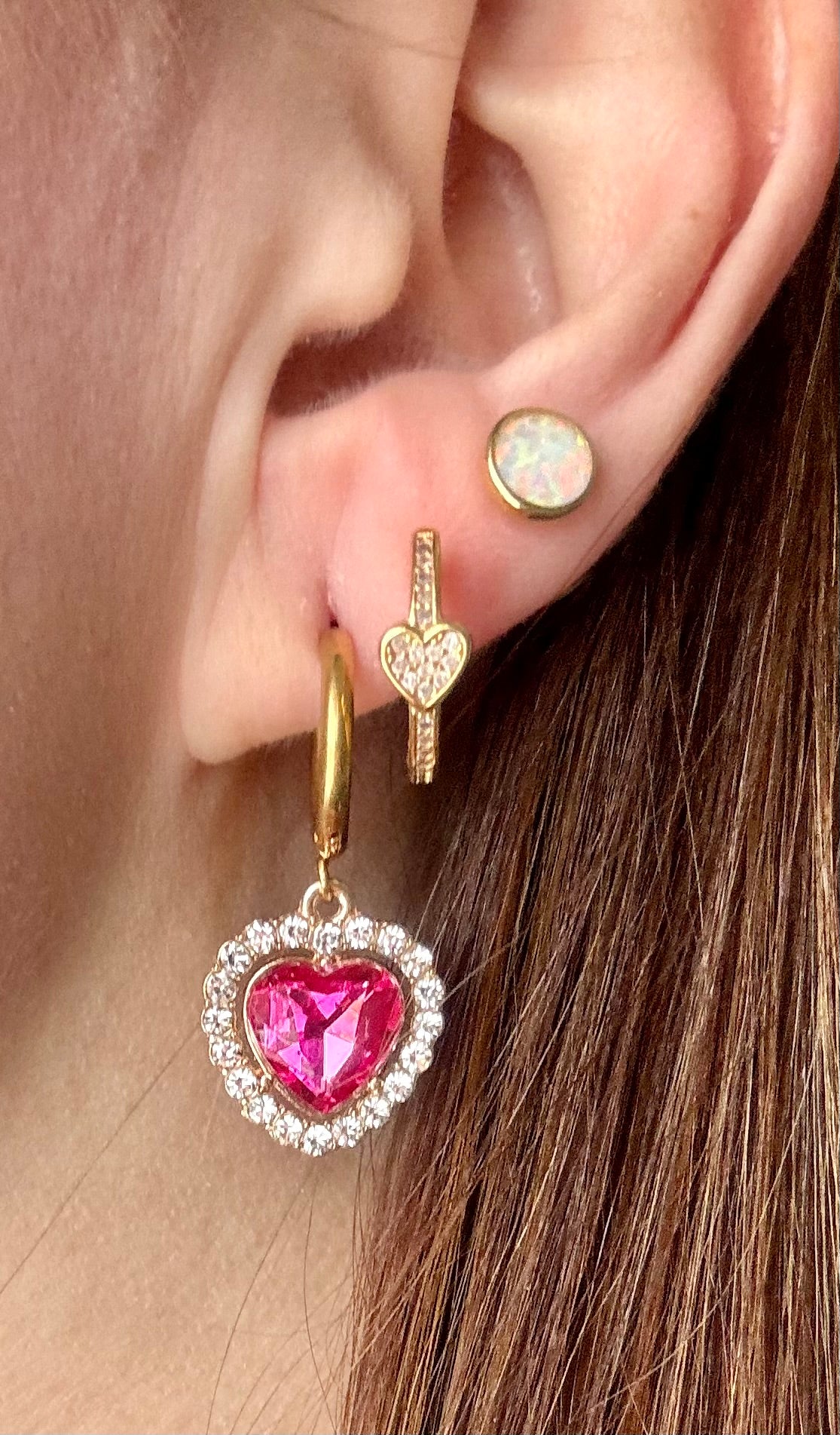 Crystal Hearth Earrings