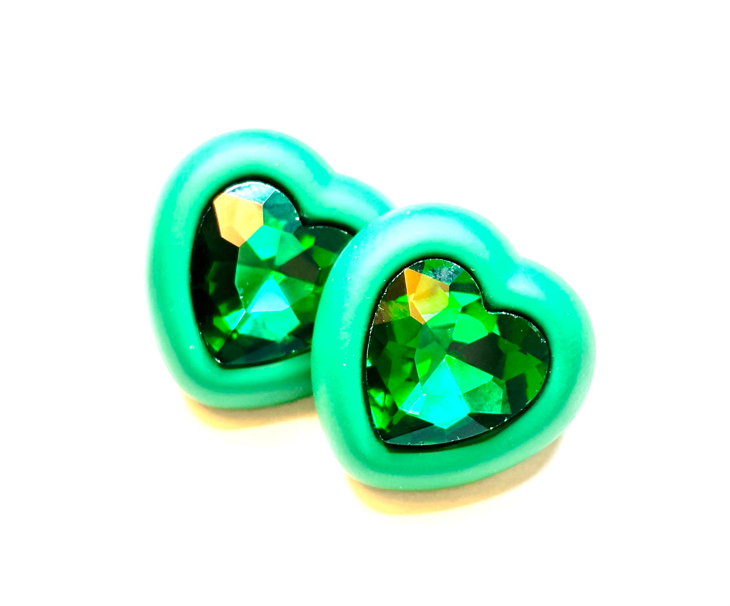 Small Heart Crystal Earrigns