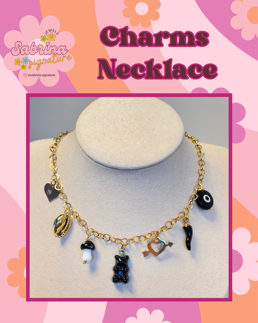 Black Charms Necklace
