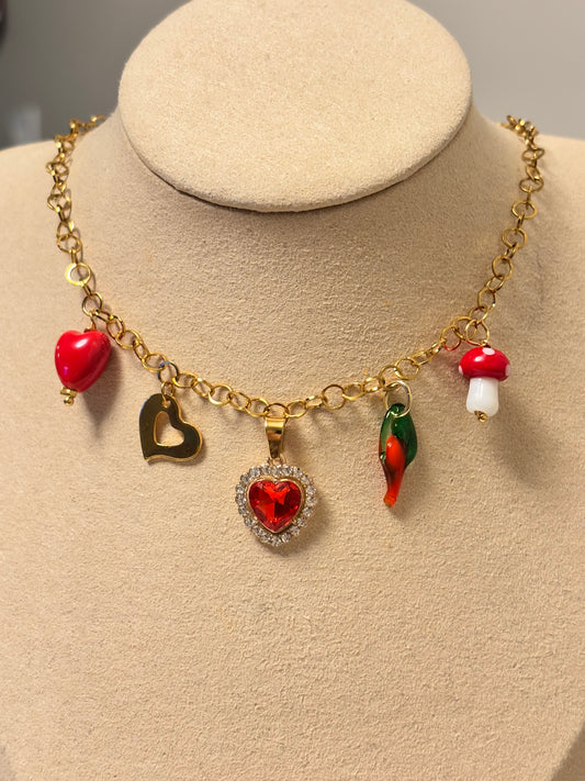Red Charms Necklace
