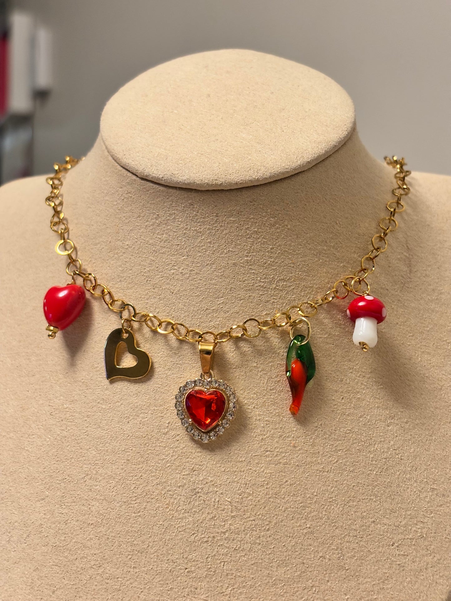 Red Charms Necklace