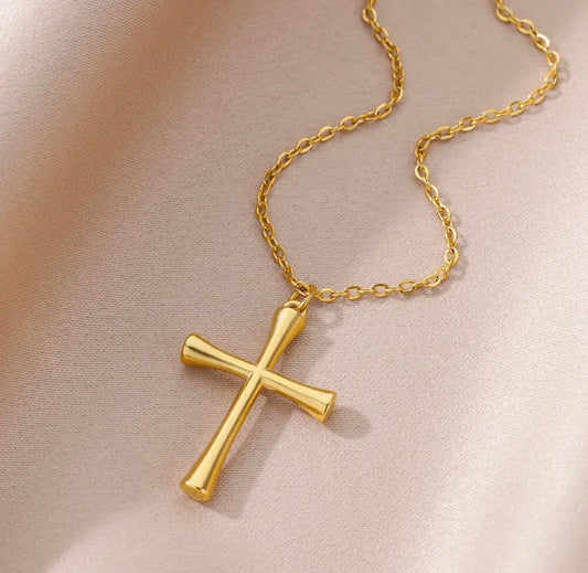 Gold Classic Cross Necklace