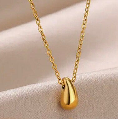 Minimalist Gold Drop Necklace