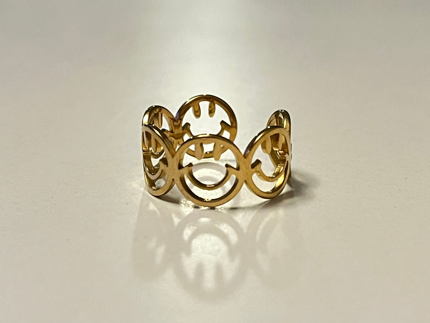 Smiley Face Adjustable Ring