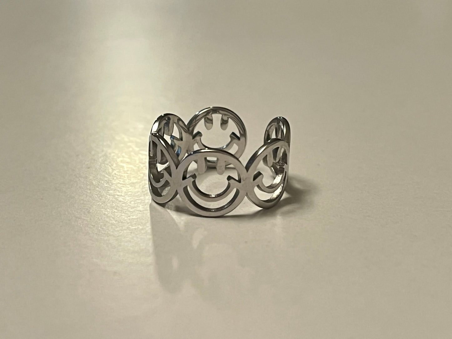 Smiley Face Adjustable Ring